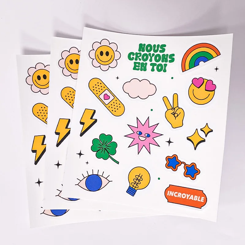 Custom Printing Lovely Journal Decoration Self Adhesive Vinyl Kiss Cut Sticker Sheet