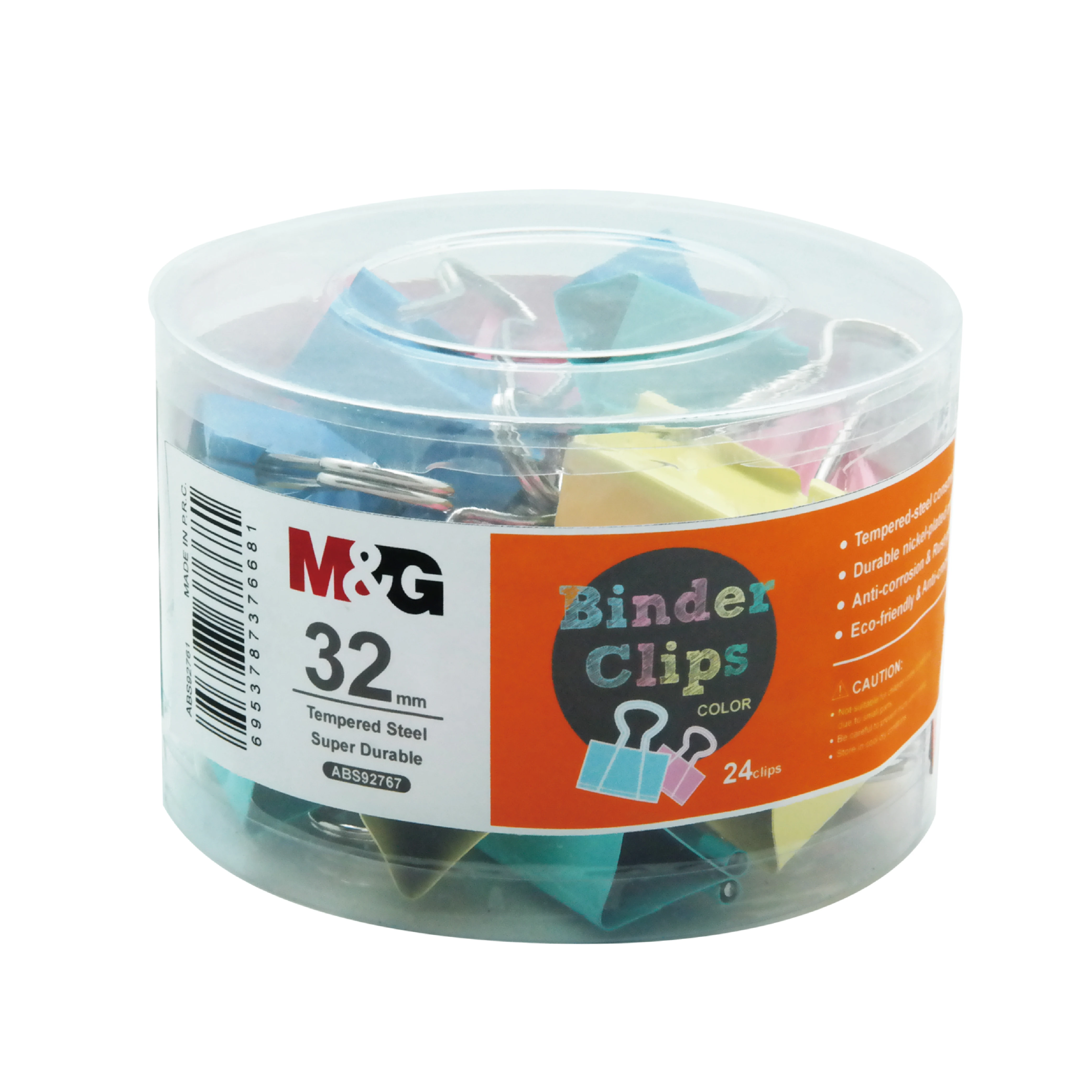 M&G Hot Selling Stationery Set Office Supplies Colorful Binder Clip