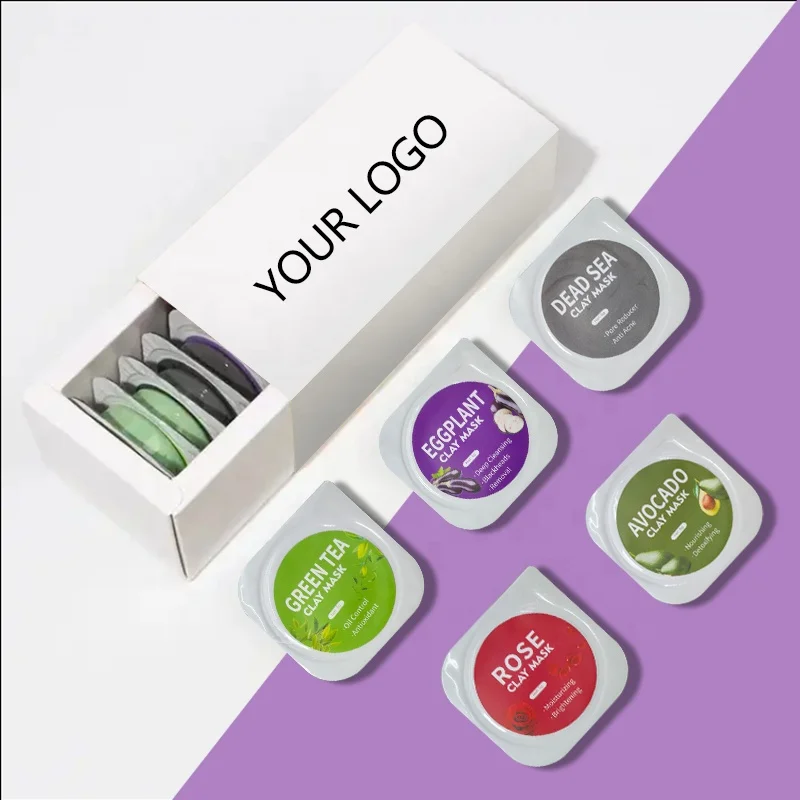 Mud Clay Mask Blackhead Removal  Oil Control Custom Logo Acne Care Deep Cleansing Pore Shrinking Beauty Spa Clay Facial Mask