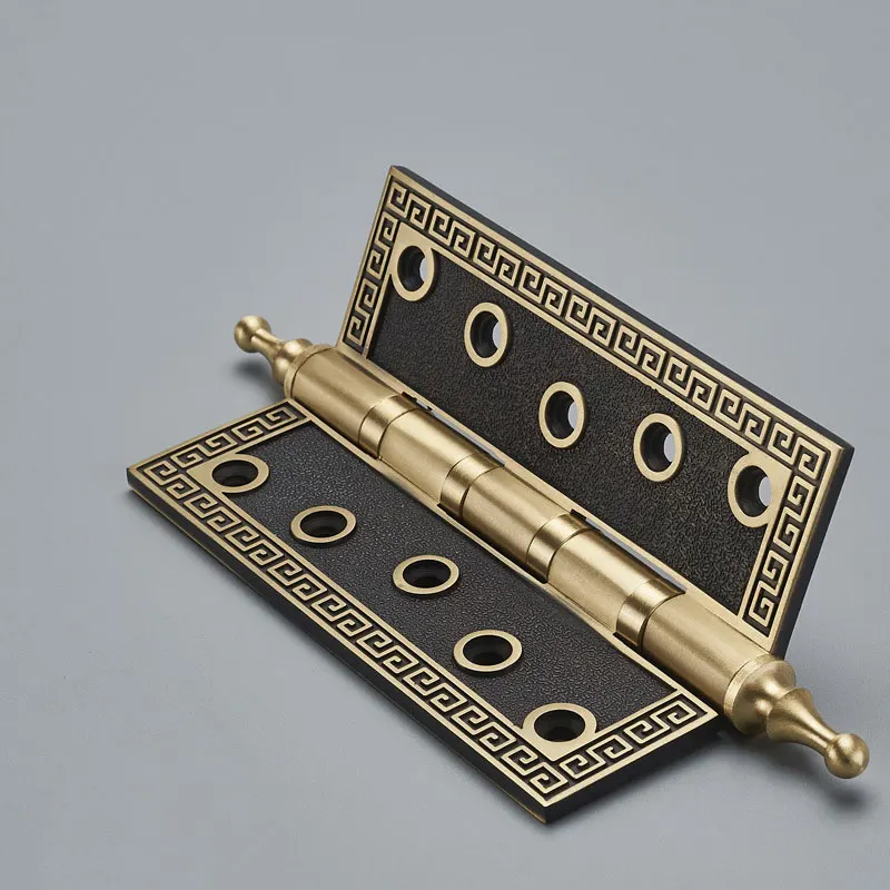 European all-brass room door hinges Mute bearing hinges thickened Vintage apartment door hinges