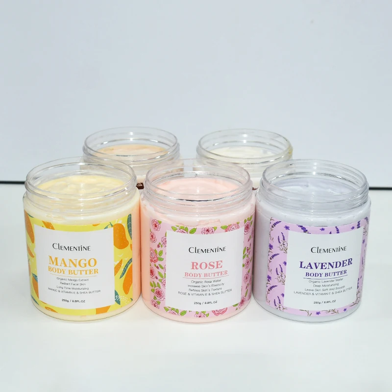 All natural skin lightening whitening bundle creamy body butters niacinamide pure shea body butter