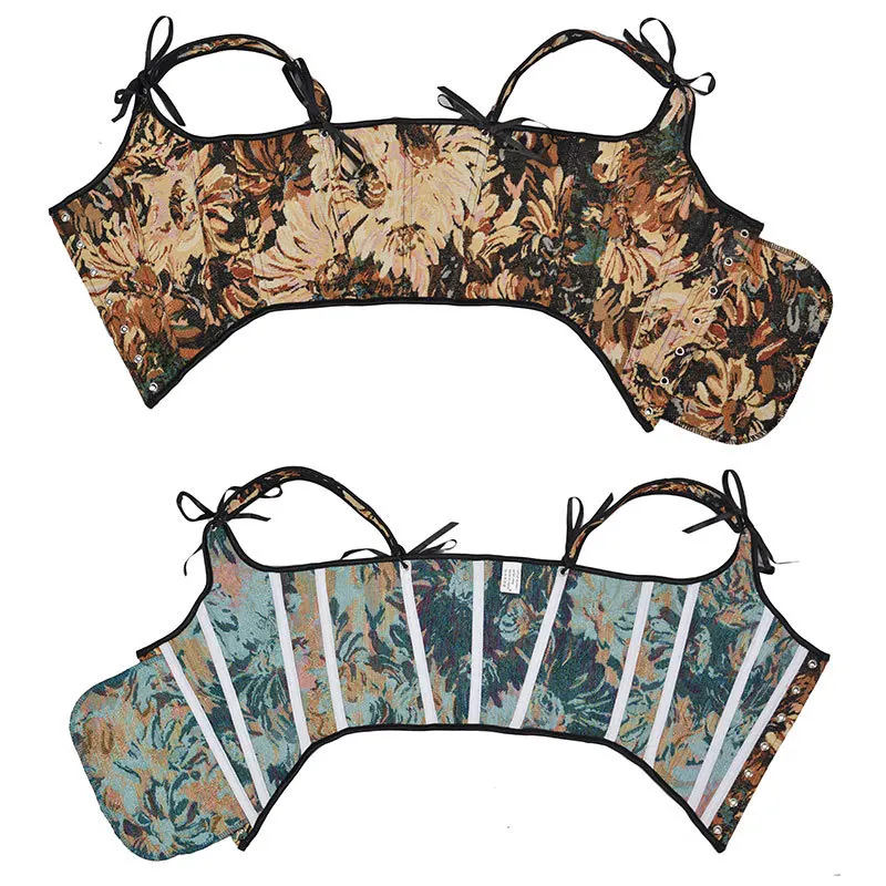 2023 Corset Tops for Women Rococo Cropped Tank Tops Lace Up Corset Bustier Elegant Baroque Corset Belt Overbust Lingerie