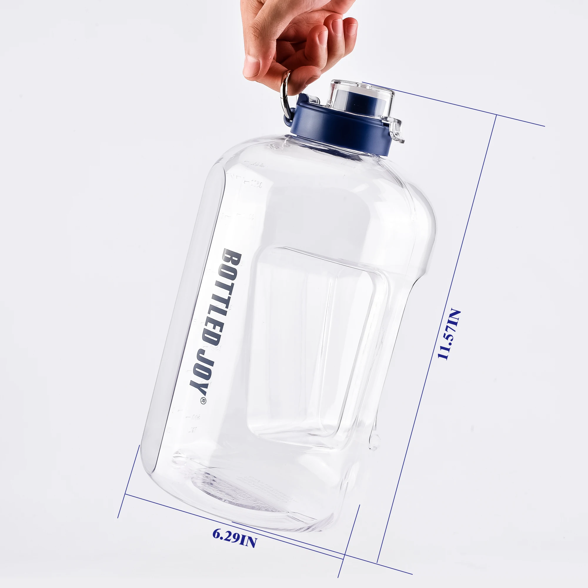 Amazon Лидер продаж таймерная бутылка для воды 1 галлон Спортивная прозрачный не содержит БФА большой кувшин с ручкой