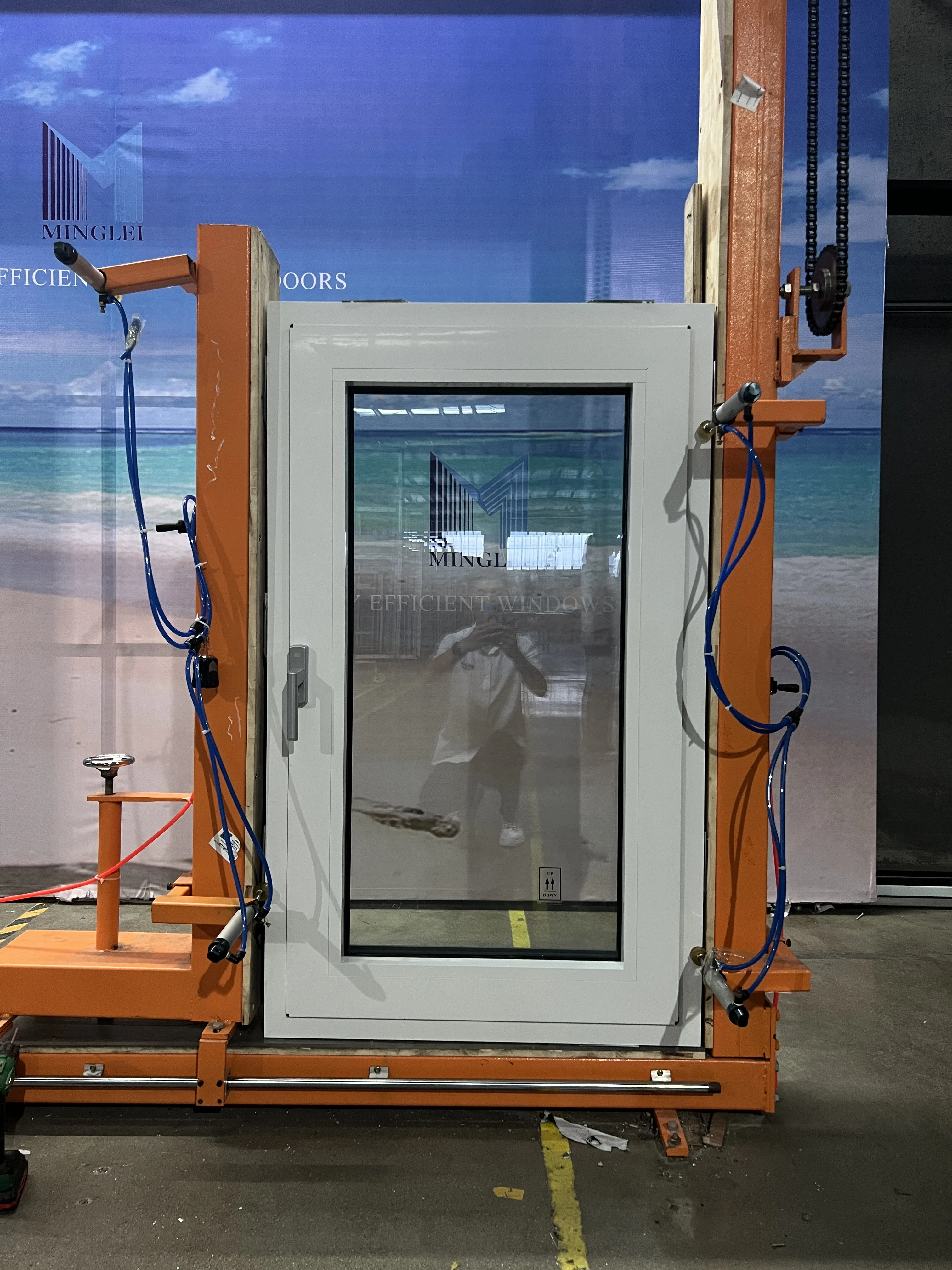 Hangzhou Minglei China Factory Energy Saving window Tilt and Turn High Quality Triple Glass WIndows