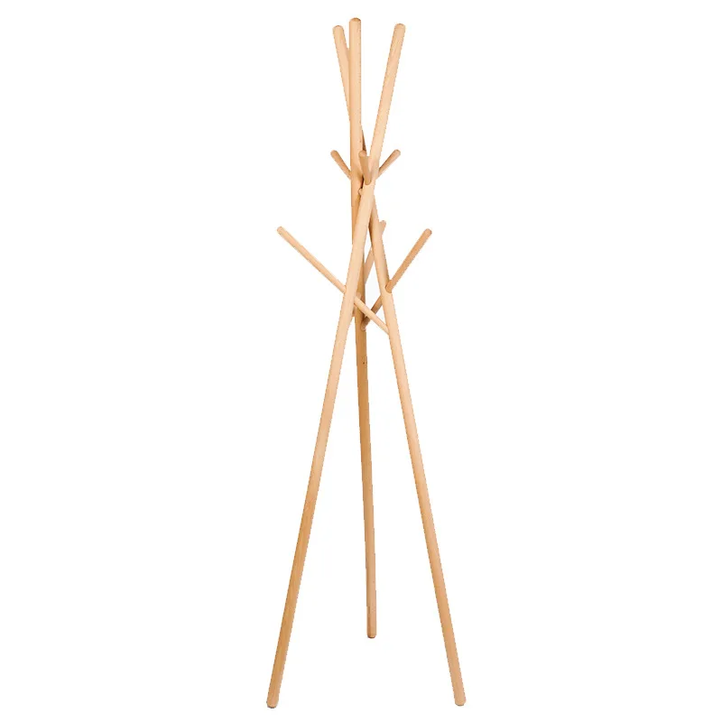 vertical clothes stand simple solid wood floor clothes hanger household bedroom simple clothes hanger