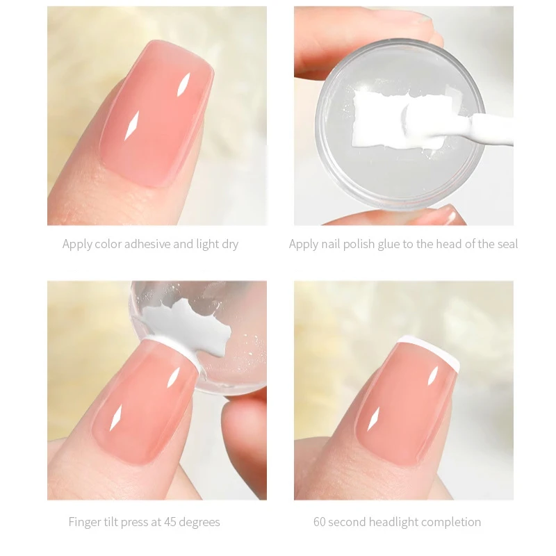 Hot Sell Silicone French Nail Art Stamping Kit For Manicure Plate Stamp Polish Stencil Template Seal Stamper For Salon Art