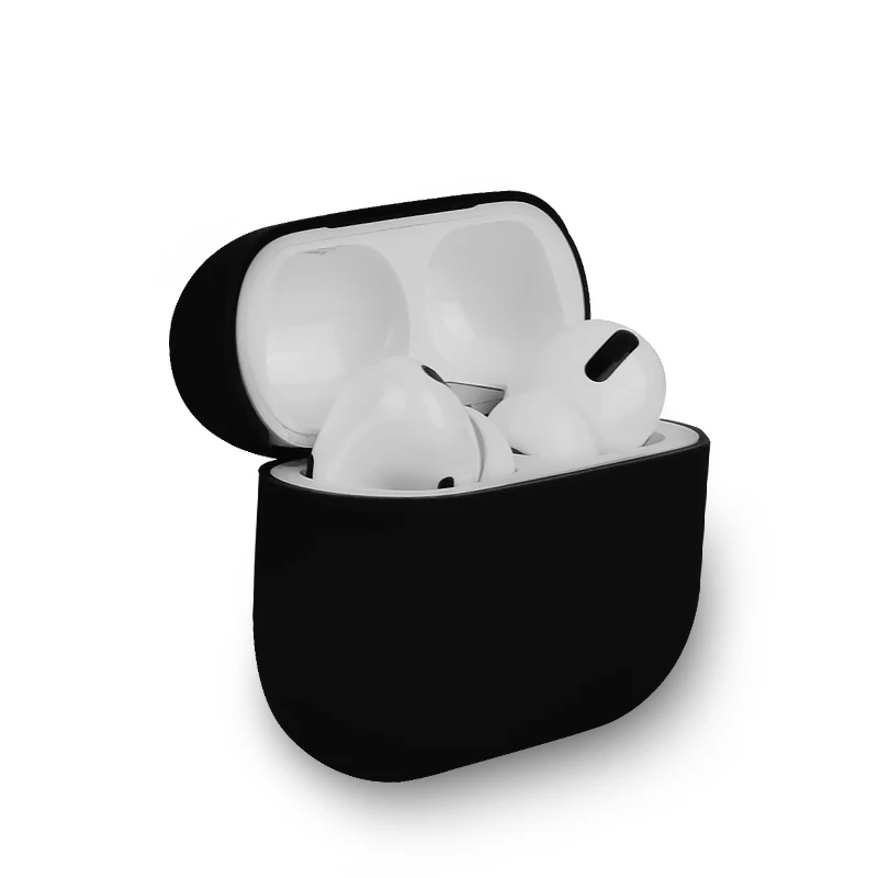 Красивый чехол для наушников белый черный футляр Airpods