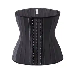 Glitter Latex Waist Trainer 25 Steel Boned Women Binders Shapers Corset Modeling Strap Body Shaper Slimming Colombian Belts