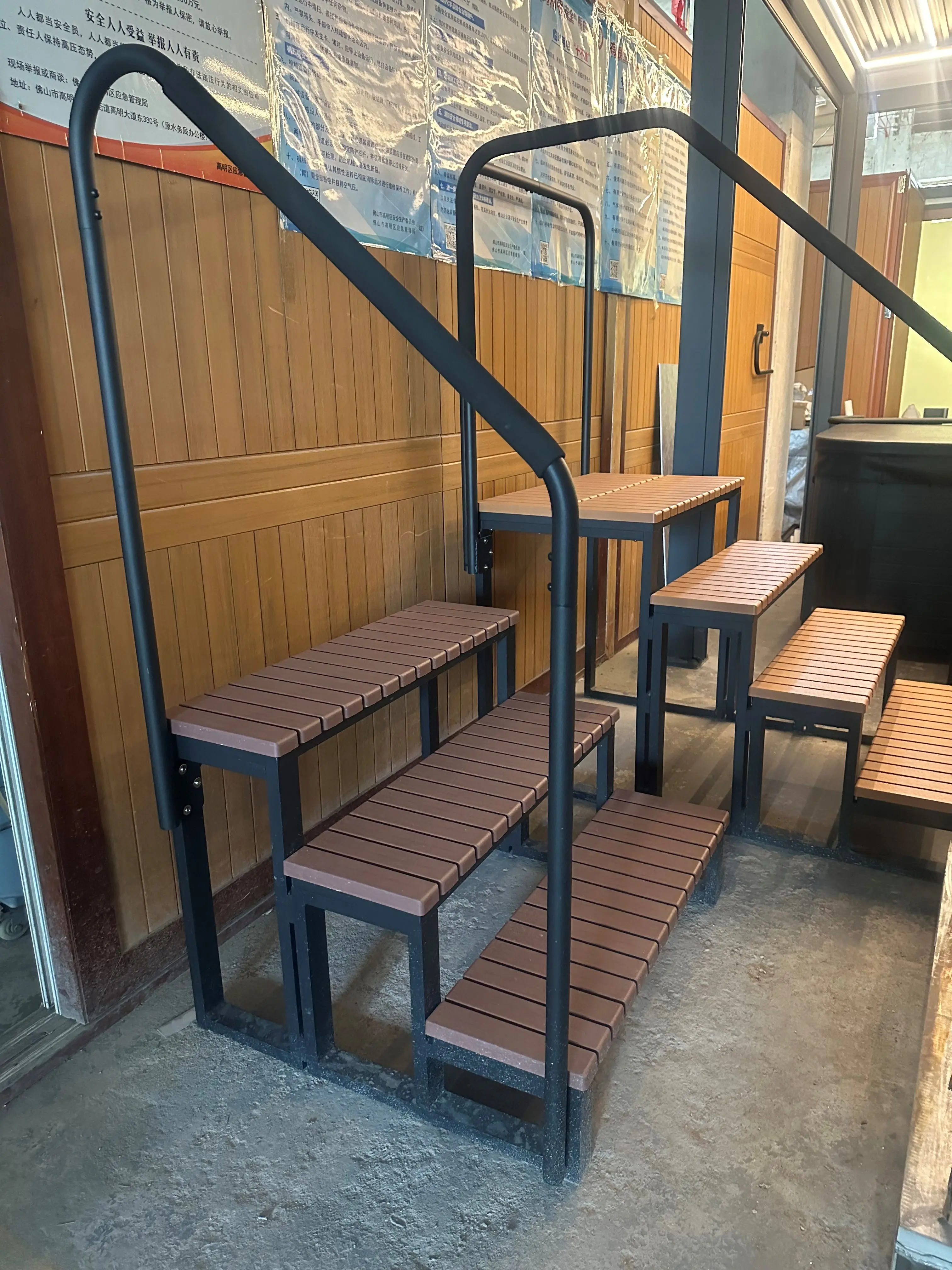 PP material 4 tier Spa Steps Upgrade Universal Spa Steps