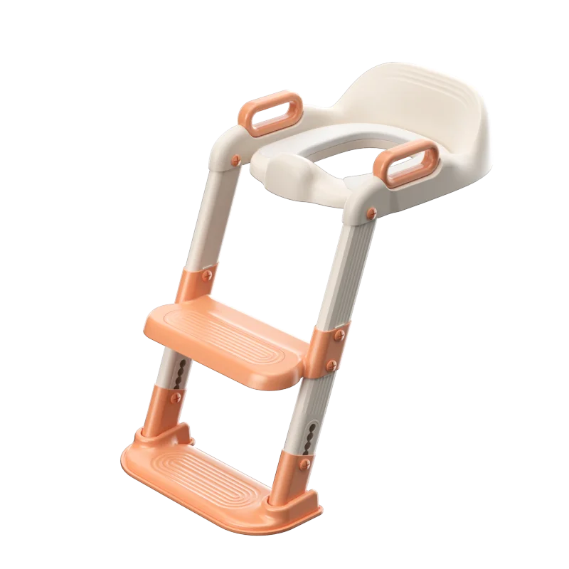 Training Child Toilet Seat With Ladder Chair Folding step stool Baby Child Cute Potty Training Seat With Anti-slip Pads