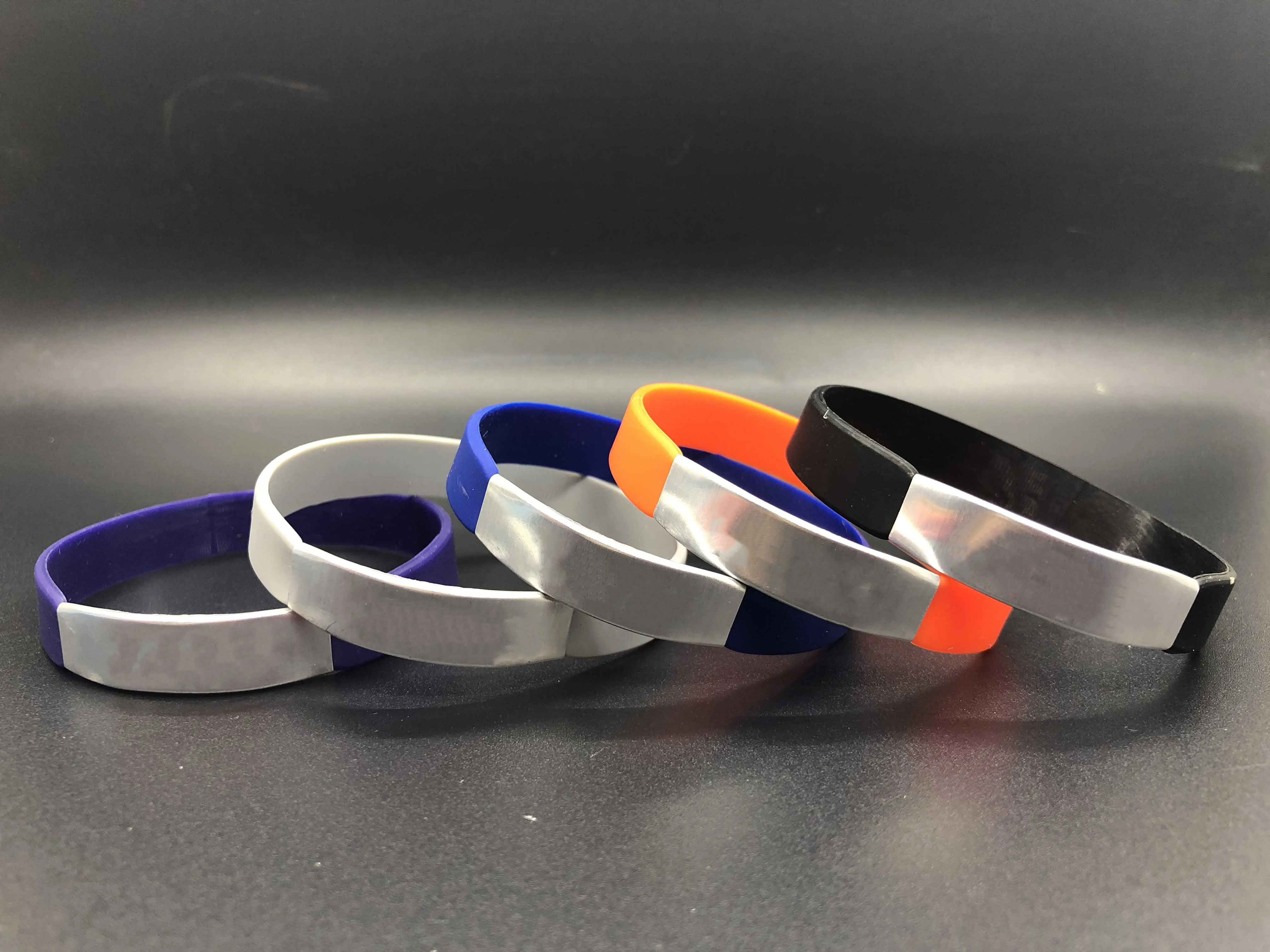 Fashion Wholesale Cheap Custom Print Wristband Silicone Bracelet Silicone Bracelet with Metal Clasp