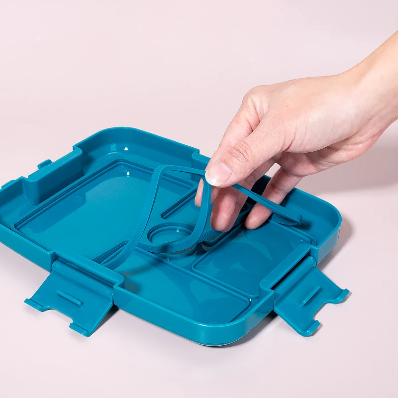 Eco Friendly Food Safety Plastic Divided lunch box Kids Bento Box 5 Compartments Children Lunch Box for School