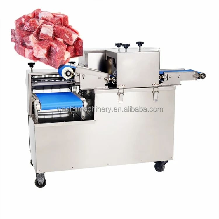 Electric meat cube cutter fish dicer cube cut goat pork meat cutting machine beef slicer dicing chicken cutter machine price