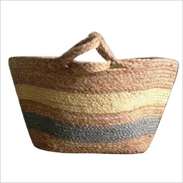 Handcrafted Jute Braided Tote Bag
