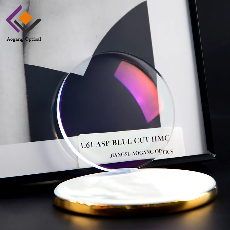 Factory 1.61 UV420 HMC EMI Blue Cut /Blue block lenses optical lens