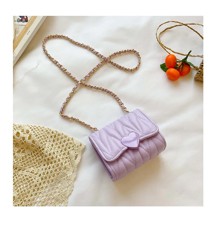 
2021 Kids Baby Girls Love Heart Shoulder Bag Handbag Key Coin Purse Children Mini Crossbody Bags 