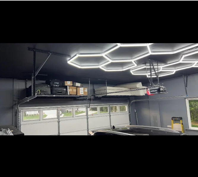 Overhead Garage Storage Rack Adjustable Ceiling Mounted Storage Racks Heavy Duty Hanging Garage Storage