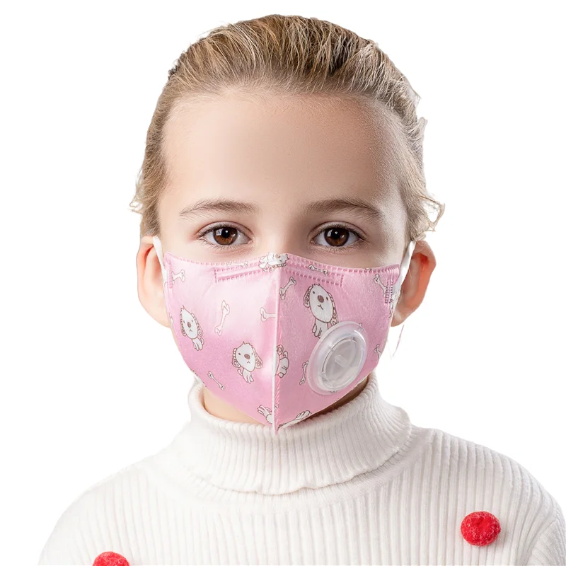 Factory Wholesale Valved Folding  Baby Mask Filter Face KN95 Breathing Nose Dust Masks