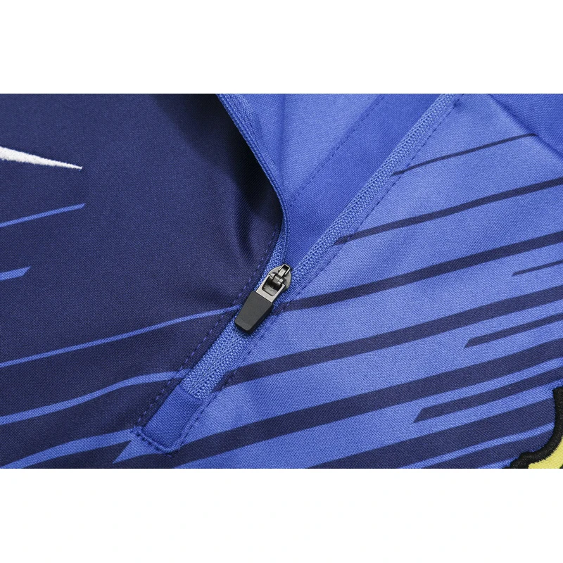 23-24 Soccer Training Tracksuits Men soccer jacket Football Uniform Sets Custom LOGO Soccer Jersey Club Sportswear Blue Suit