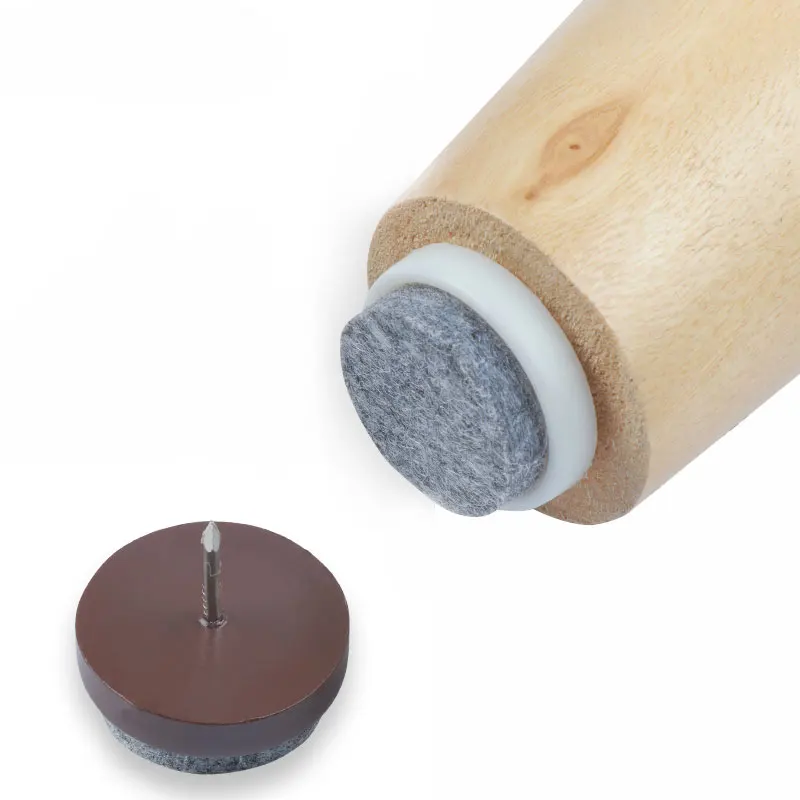 Furniture Accessories Anti Scratch Round Thickened Custom Non Slip Nail On Felt Glides For Glides Wooden Furniture Legs