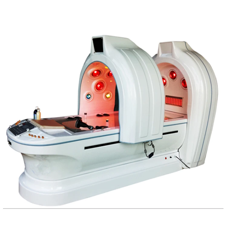 Spa Capsule Steam Heating Led Light Therapy Ozone Spa Tunnel Capsule Dry Sauna Detox Photon Treatment machine
