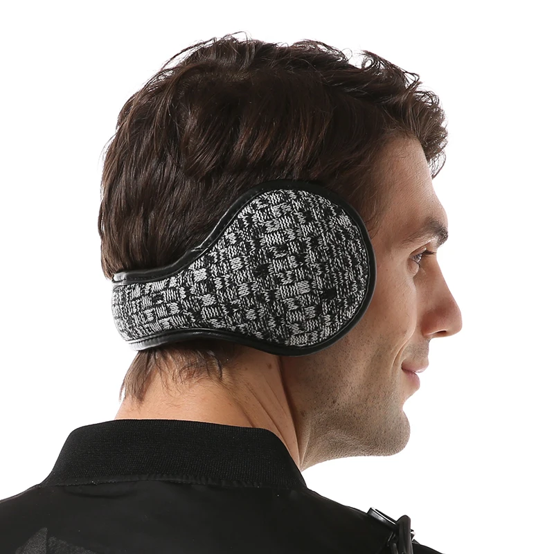 Прочные шерстяные вязаные осенне-зимние однотонные Наушники унисекс 5 цветов с защитой от холода