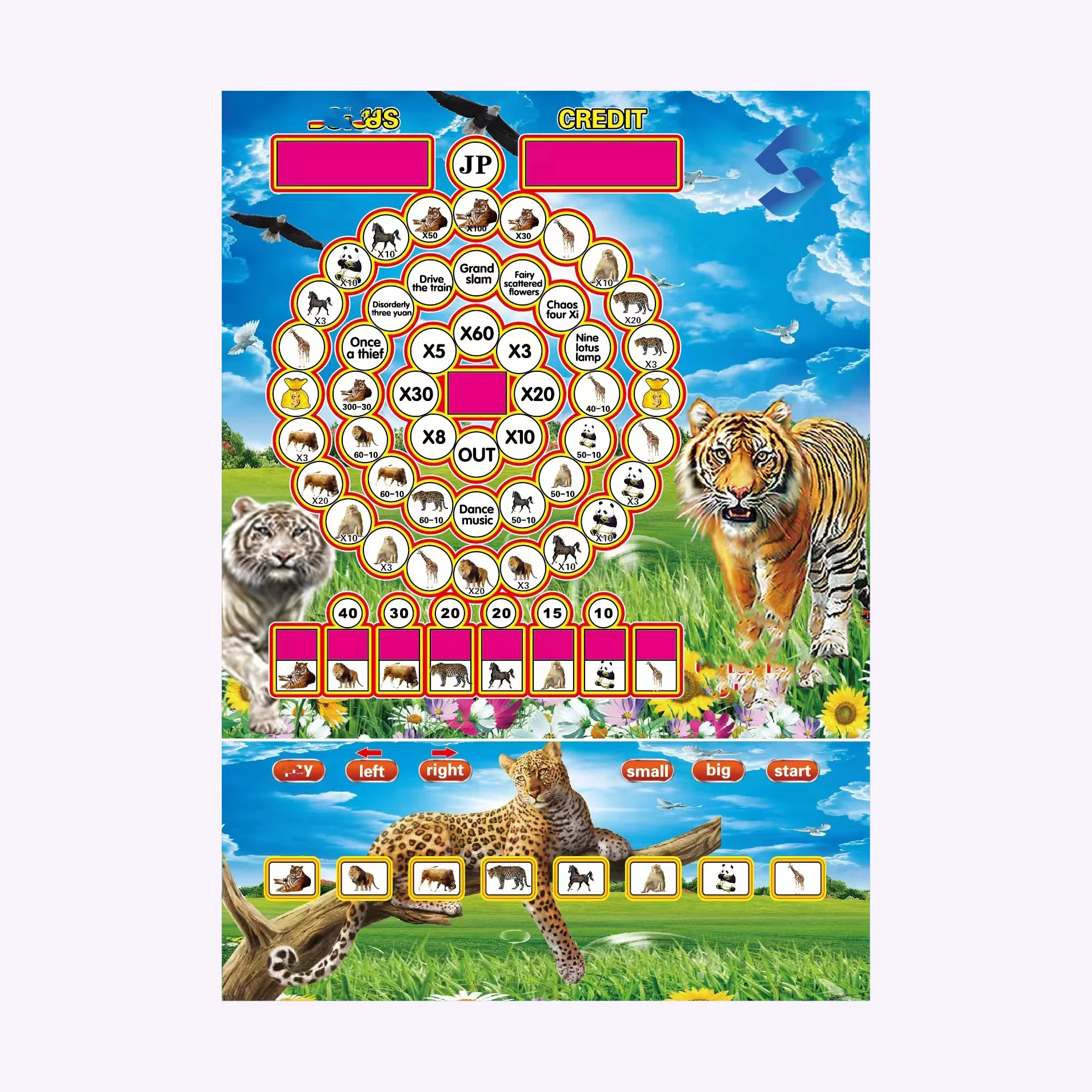 Good Service High Quality Skill Game Mario Multi Game Machine Fruit King Popular Game Board