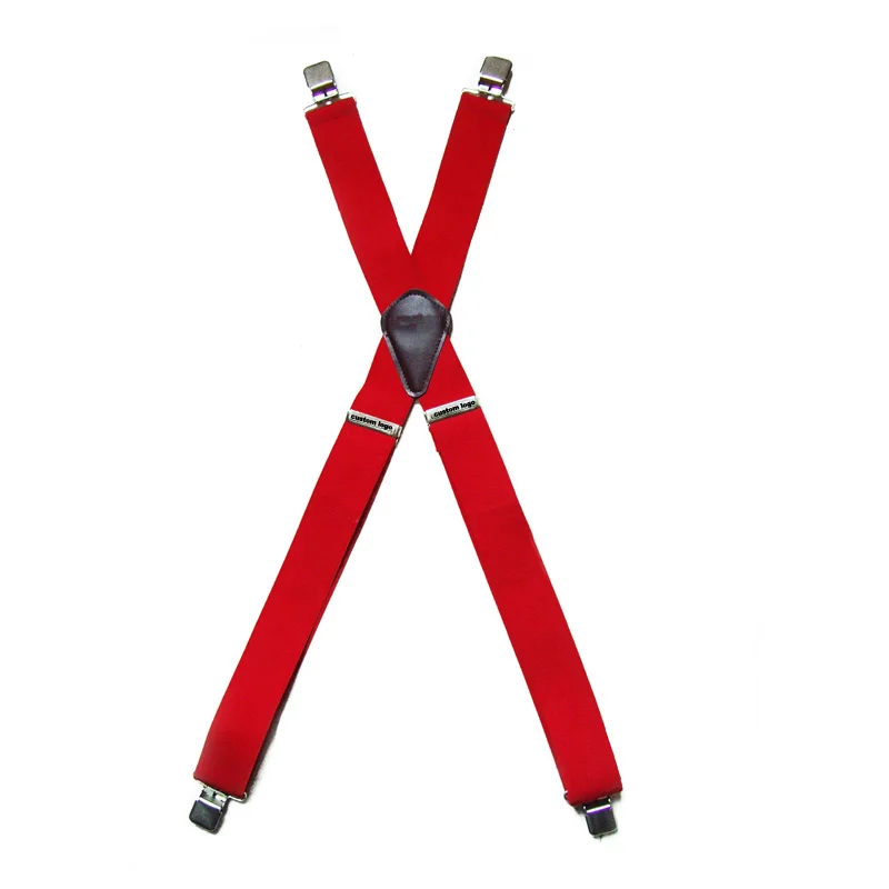 Hot Sale Fashion Adjustable Blue Stripe X Shape 4 Clips on Kids Elastic Suspender Belt for Children