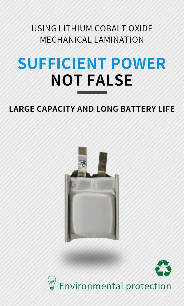 LYW Direct Selling Custom Ultra Small Tiny Lipo Battery 401012 501012 3.7V 30-50mAh For Rechargeable TWS Wireless Headphones