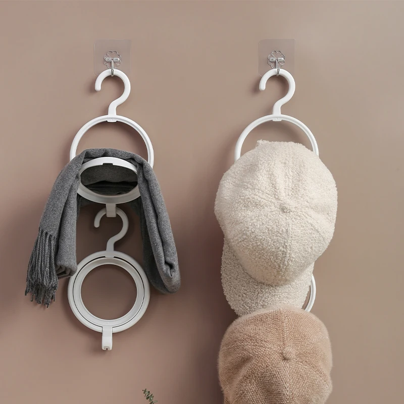 Home Stackable Hanging Bedroom Dormitory Door Wardrobe Hook Scarf Coat Display Shelf Hat Storage Rack