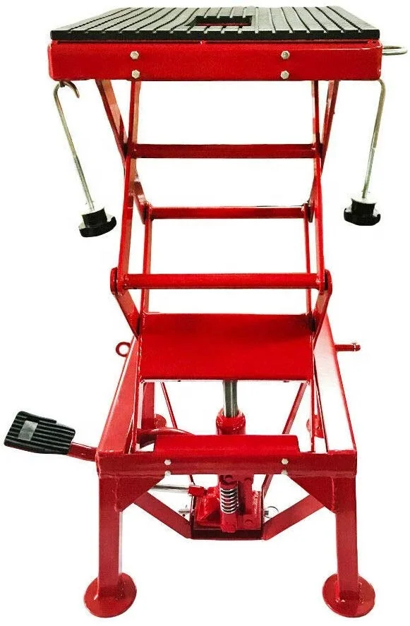 Motorcycle Lift Table Hydraulic Dirt Bike ATV Scissor Jack Lift Hoist 300LBS Motorcycle Scissor Lift - Hydraulic Jack