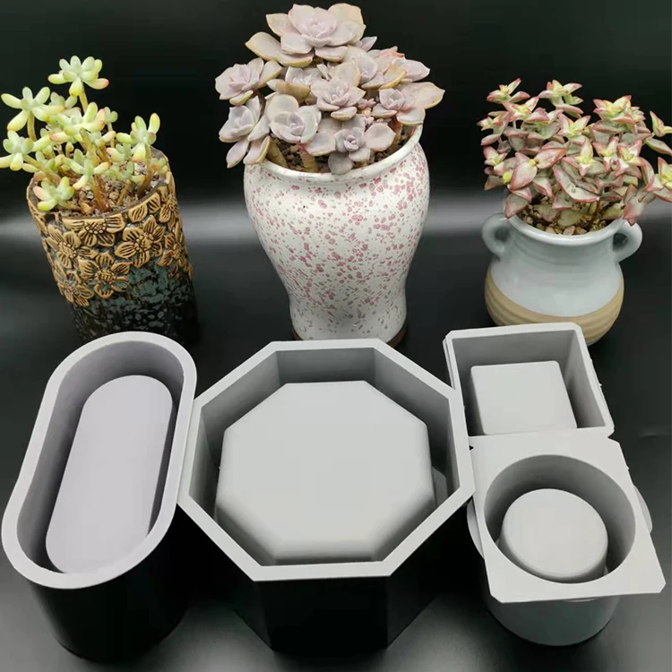 Силиконовые бетонные формы, бетонные горшки, цветочные горшки, горшки, бетонные формы