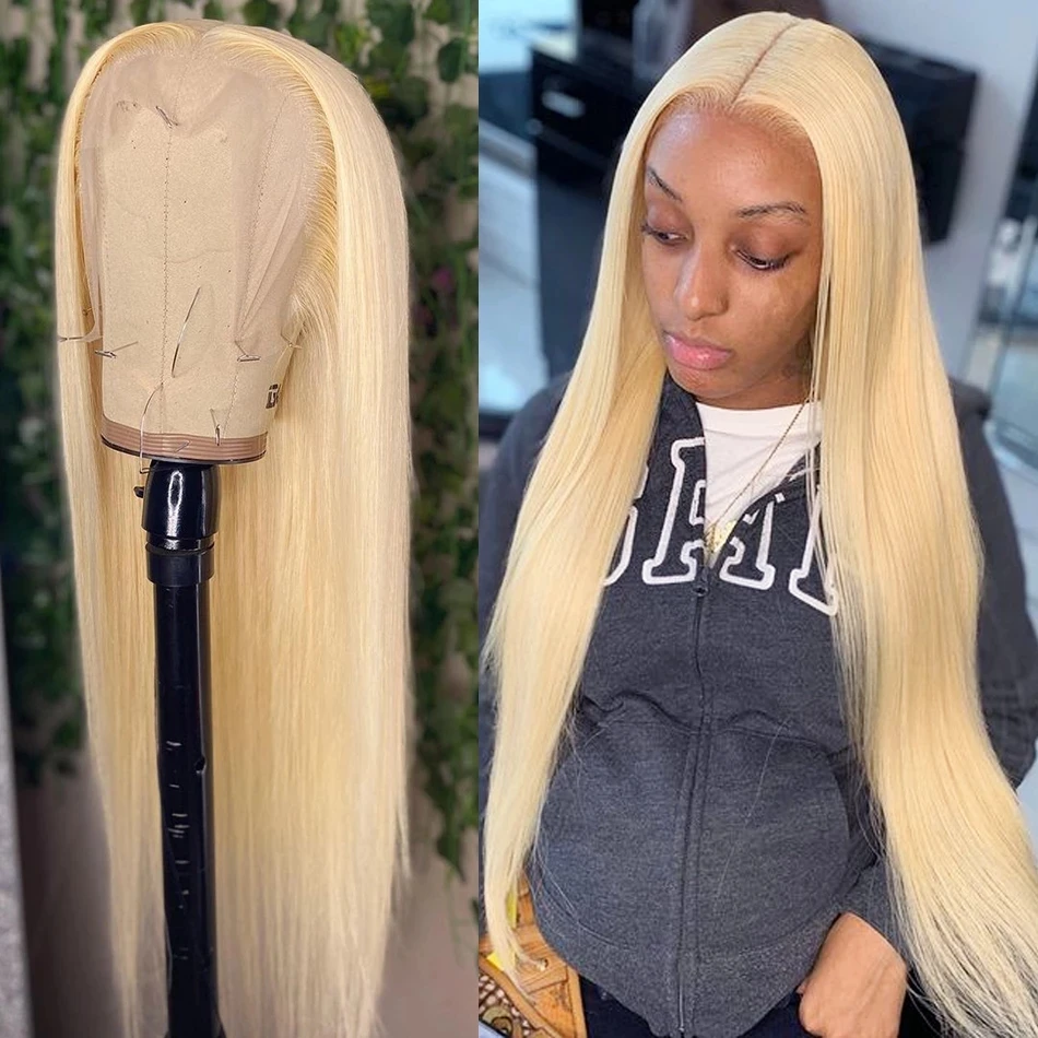 CWV 150% Density Honey Blonde 613 Bone Straight Lace Front Wig,26 28 inch Transparent 13x6 Lace Frontal Wigs Wholesale Vendor