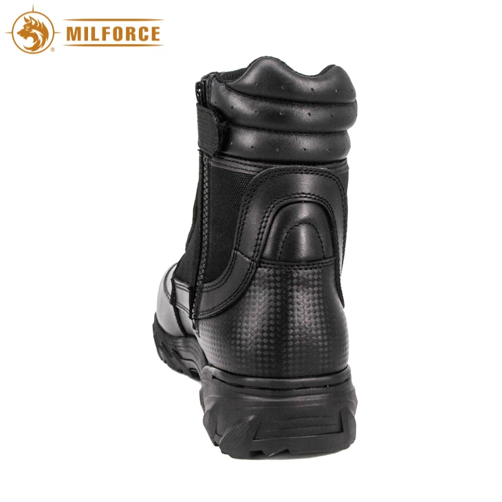 
Black genuine leather hunting camping tactical boots police 