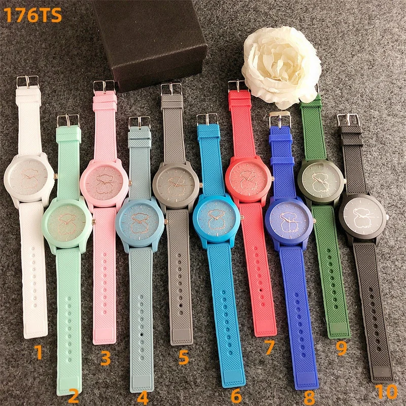 Wholesale Simple Brand 10 Color Wrist Watch Silicone Band Strap Quartz Watches for Women Girls Reloj de mujer