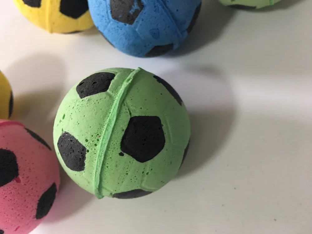customize color EVA Ball Soft Foam Sponge Soccer Cat Toy Ball