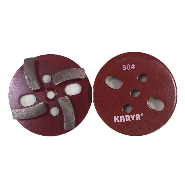 Diamond Grinding Plate for Polishing Concrete Terrazzo Stone Floor With 4 heads Grit 30# to 120#