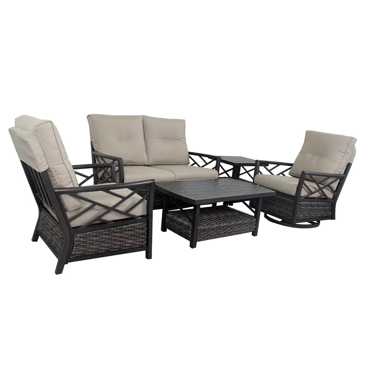 wholesale  china coffee table  Sunbeds patio day bed rattan wicker furniture lounge outdoor garden sofas  swivel chair sets