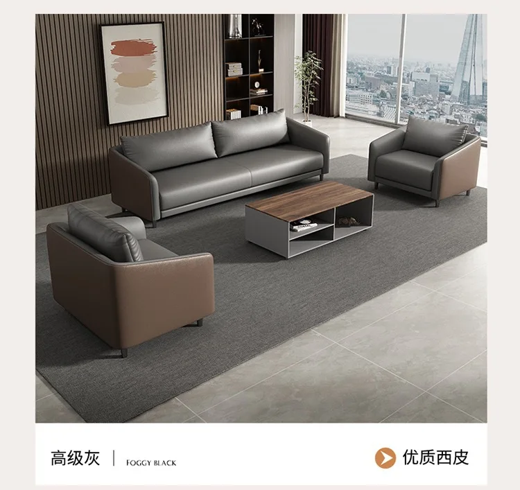 Chuang yue Modern Style Chesterfield Leather Office Sofa Set for School and Reception China Manufacturer Lounge Chair Sofas