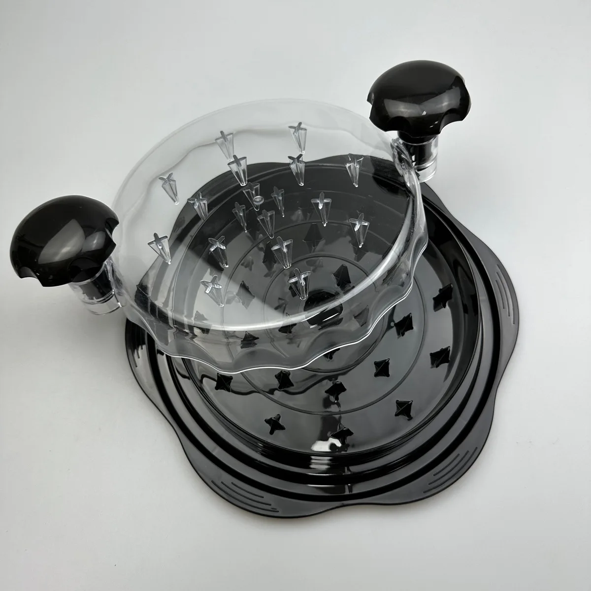 Portable Transparent Kitchen Meat And Chicken Shredders Round Plastic Non Slip Meat Shred Chicken Shredder Tool With Clear Lid