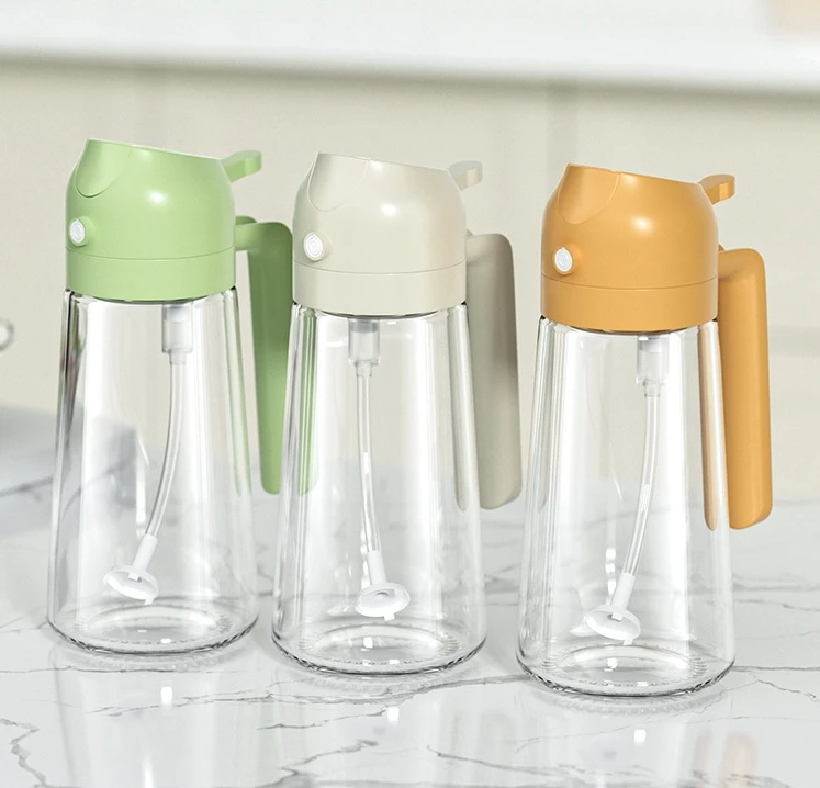 Oil Spray Bottle Glass Household Kitchen Leak-proof Oil Bottle Atomized Mist Edible Oil Container
