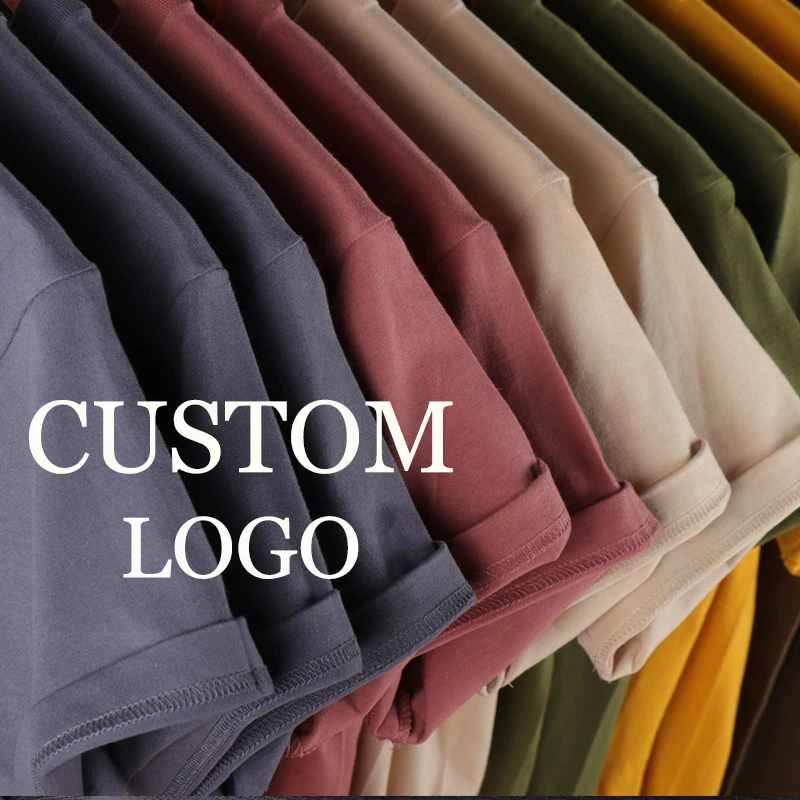 Blank Plain Tshirts with personal painting 100% Cotton O-Neck T shirt Customize Print LOGO TShirt Wholesale  Cotton T-shirt