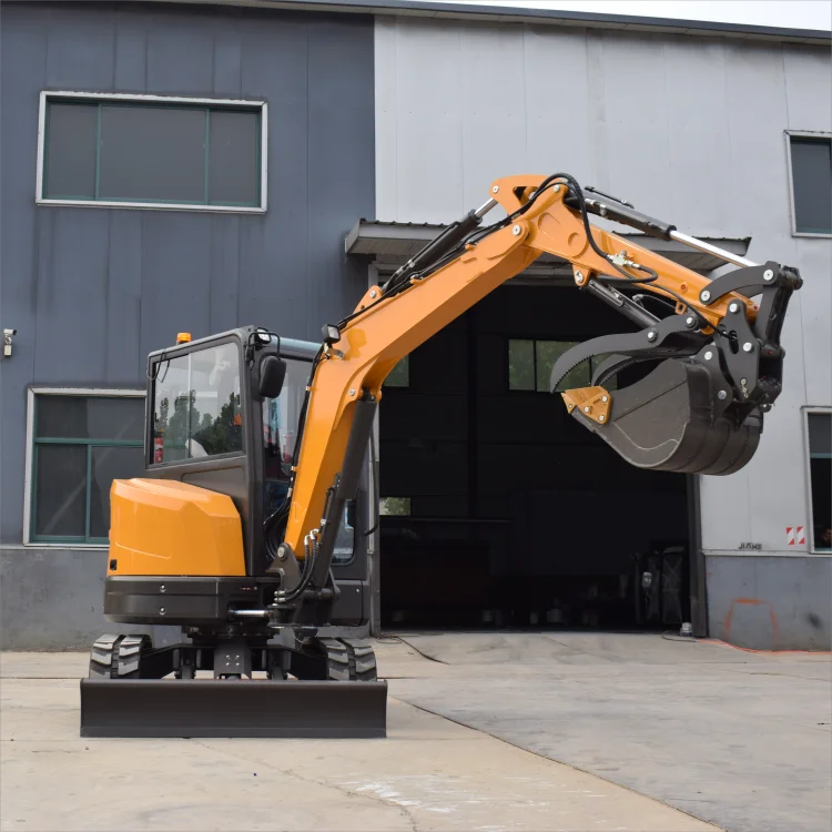 High-end series  Mini Excavator 3.5 Ton  Excavators Multifunctional with free cab ac radio and swing boom