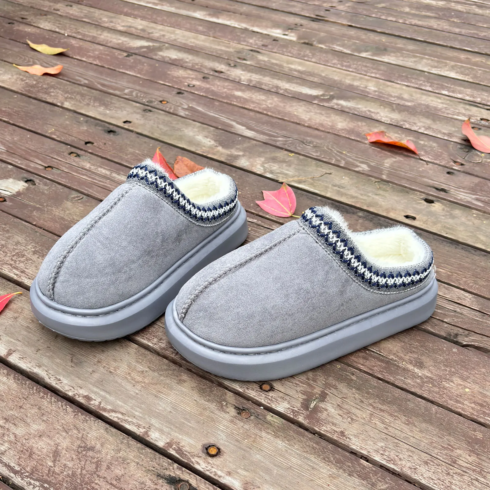 New Fashion Outdoor Warm Soft Winter Ankle Snow Fur Slippers Hot Fashion Trend Shoes Women