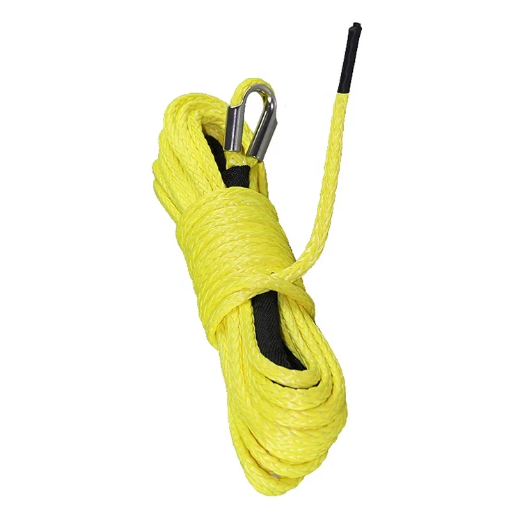 Высококачественный двойной плетеный высокопрочный синтетический трос для лебедок для внедорожников 4 мм 2 тонны Натяжной трос для лебедок