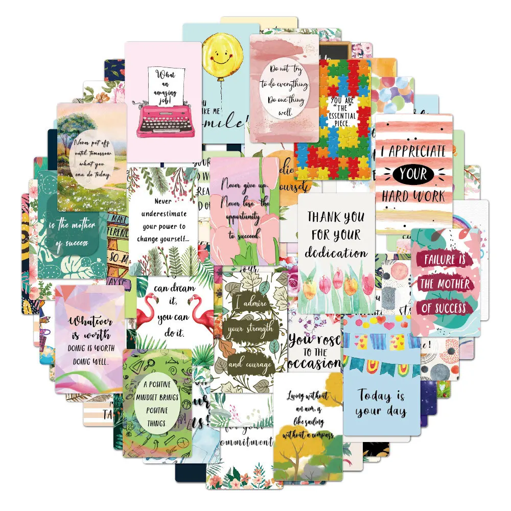 72 шт. креативная открытка с надписью на английском языке