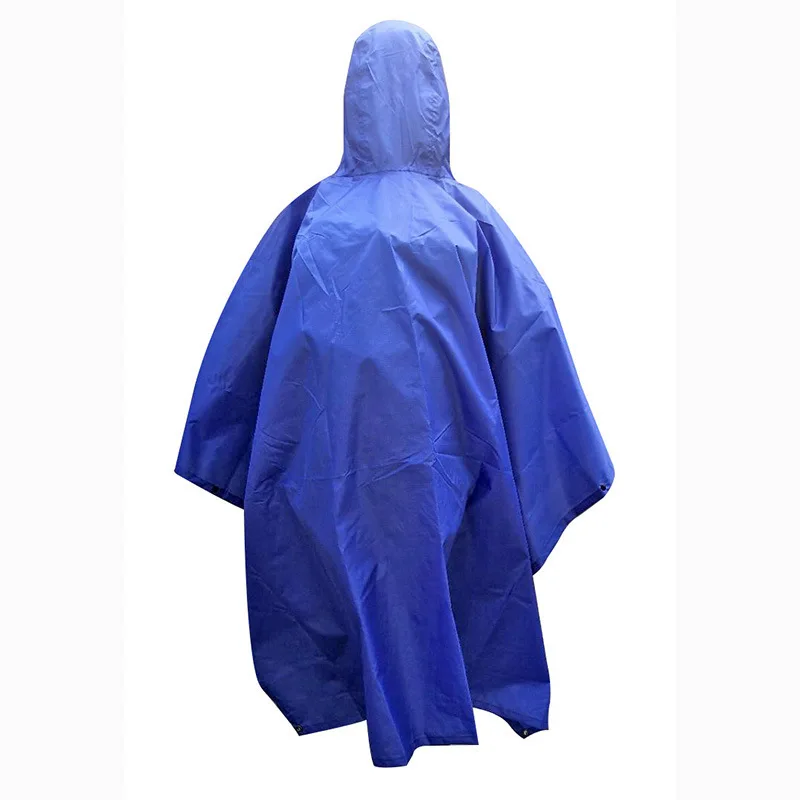 Adult Lightweight Outdoor Hooded Rain Poncho Unisex Raincoat for Hiking Camping Fishing