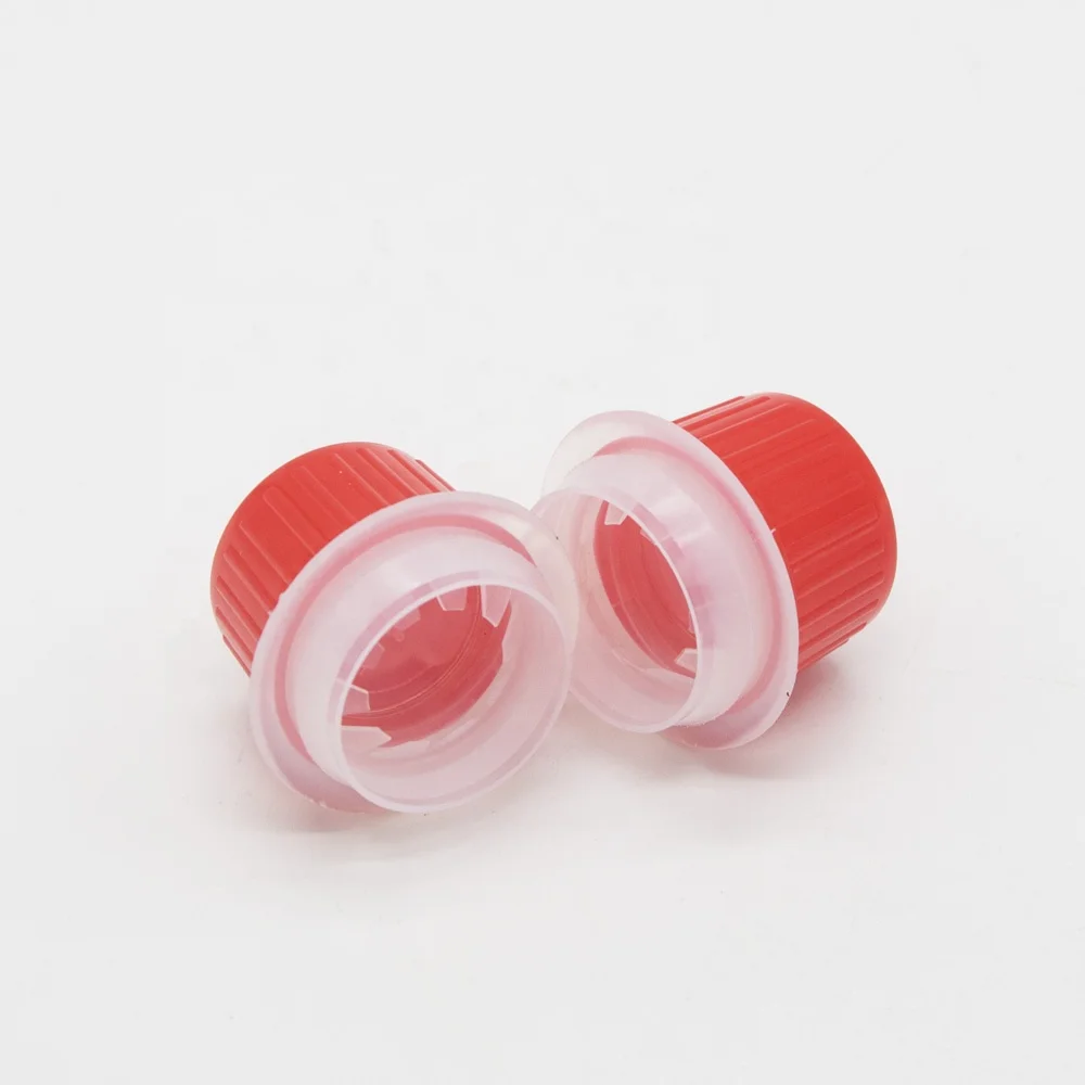 Custom 24mm plastic closures screw caps for chemical grade oil tin cans