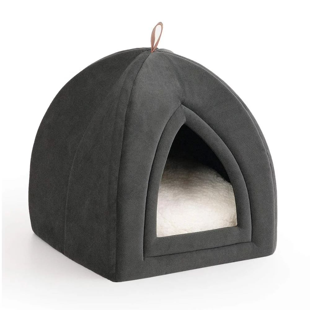 Wholesale Custom Pet Tent Cave Bed Cats Hut With Removable Washable Cushion Pillow