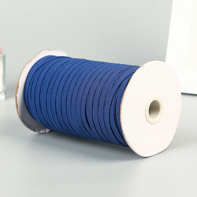 High Elastic Braid Flat Elastic Band Sewing Stretch Webbing Black White Flat Elastic Cord Band for clothing